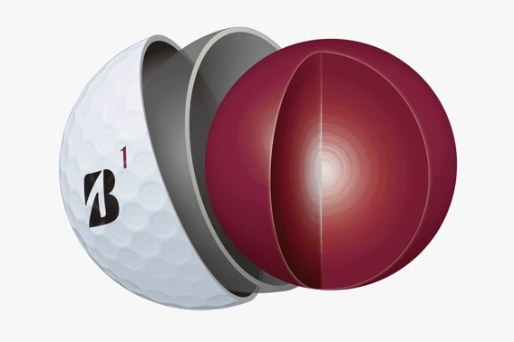 最近のゴルフボールは多層構造が主流です。